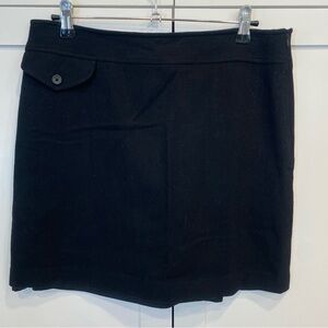 Banana Republic Cashmere Wool Skirt Size 8 Tan Black Mini Y2K Vintage 2004